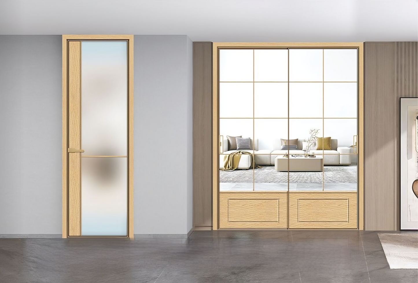 Maple Frost Double Door