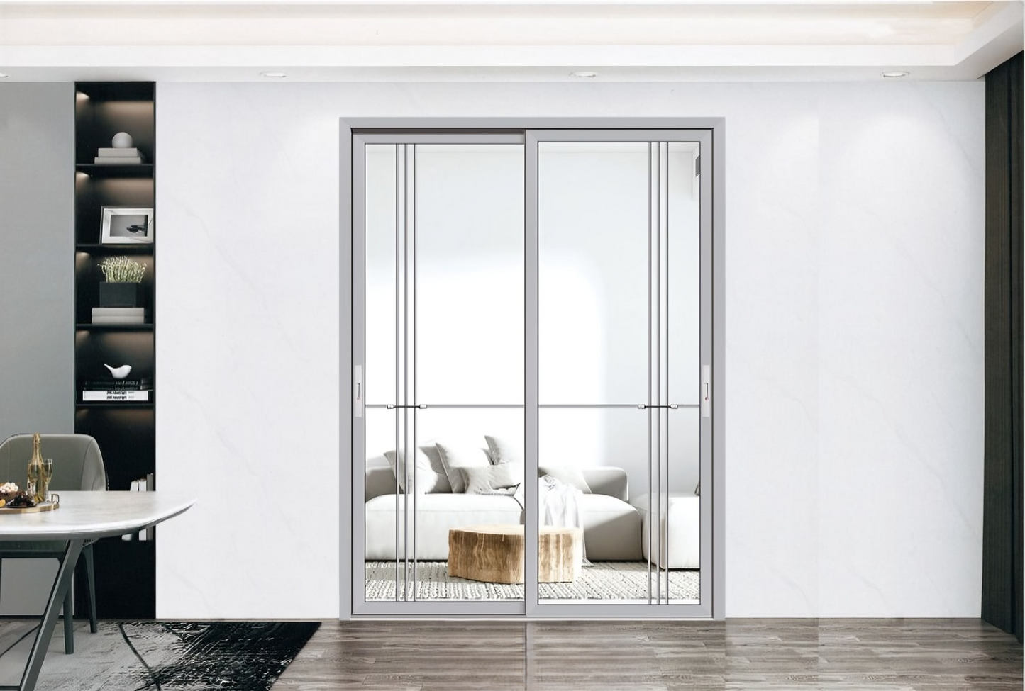 Modern Lattice Double Door