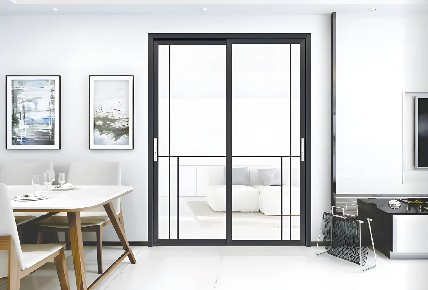 Linea Double Glass Doors